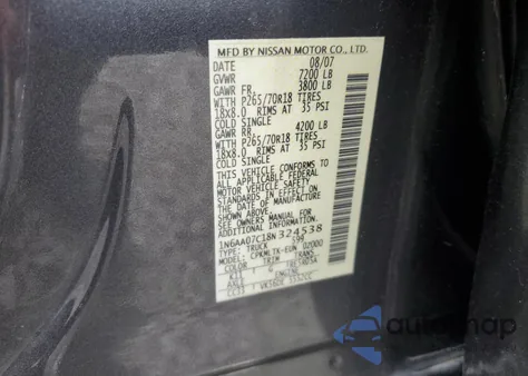 2008 Nissan Titan Xe from USA, damaged, VIN 1N6AA07C18N324538